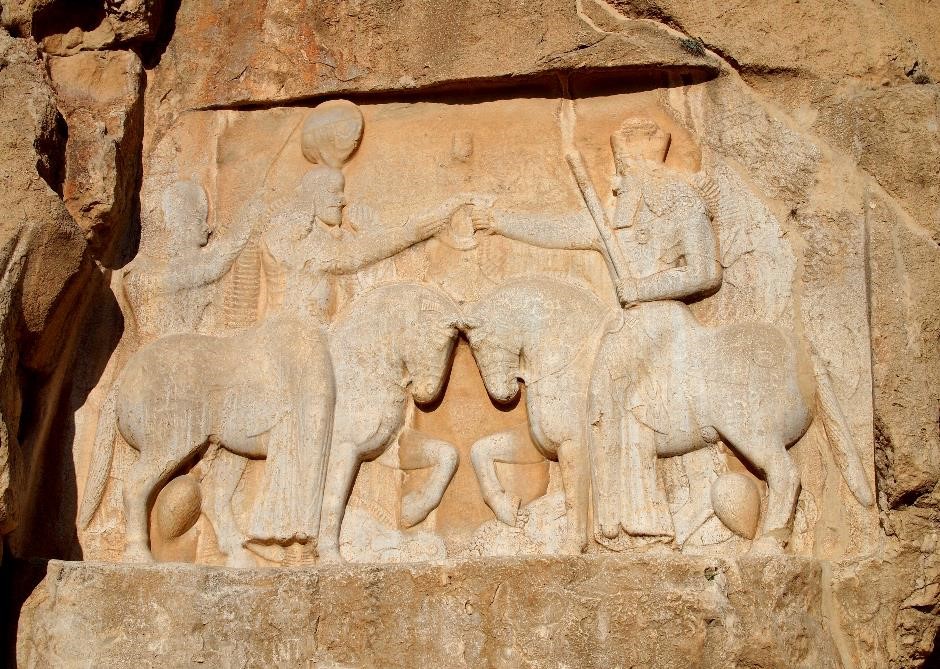 Rock relief, Naqš-e Rostam, Iran, 3rd century