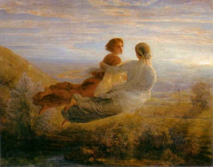 Flight of the Soul painting by Louis Janmot