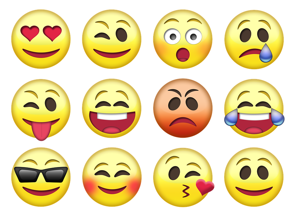 Range of emoji faces 