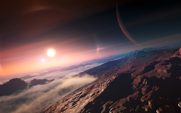 An exoplanet seen from its moon. IAU/L. Calçada, CC BY-SA 