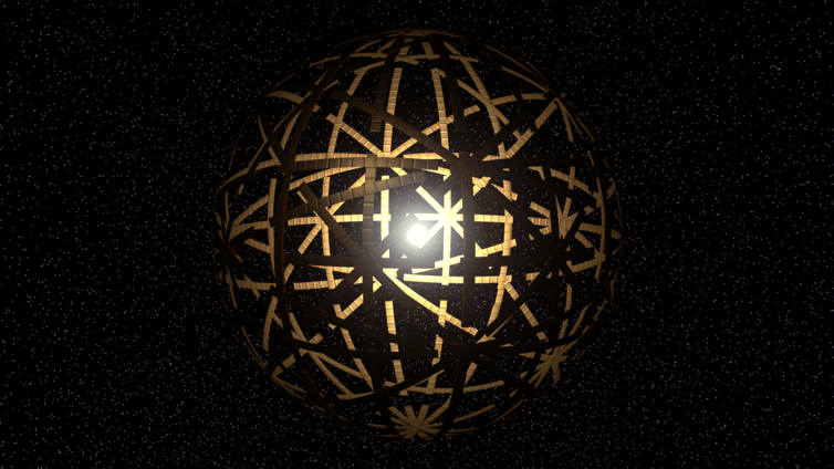 Concept of a Dyson sphere.  Kevin Gill/Flickr, CC BY-SA