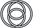 Figure-eight knot of mathematical knot theory depicted in symmetric form