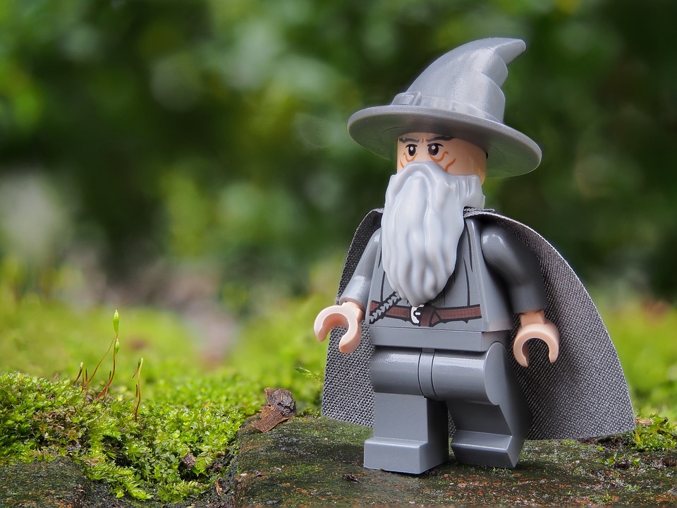 Figure of a wizard made of Lego