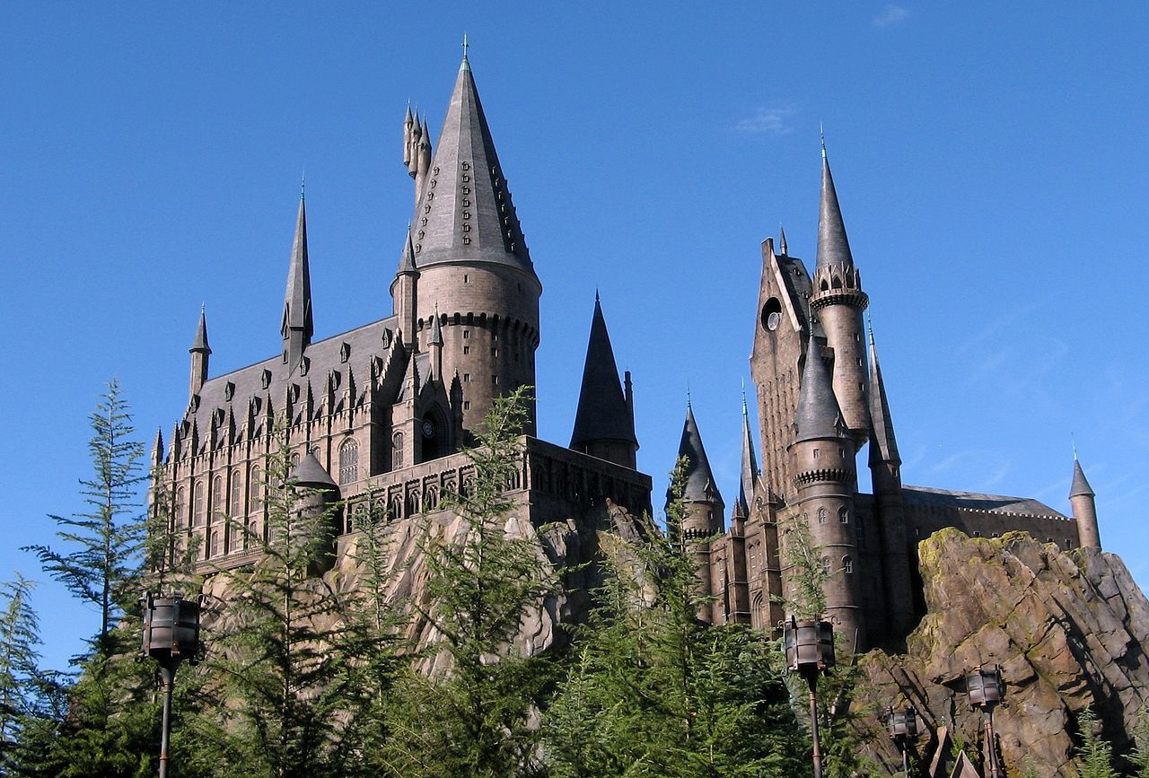 Hogwarts Castle as depicted in the Wizarding World of Harry Potter, located in Universal Orlando Resort's Island of Adventure.