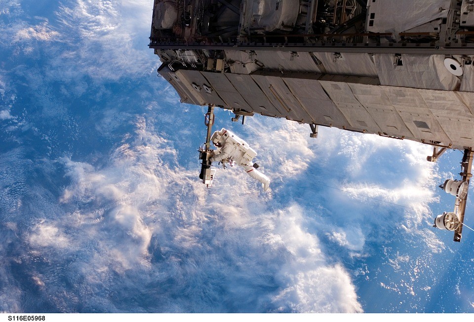 Astronaut doing a space walk
